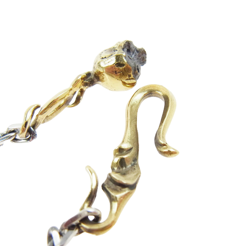 NO ID. ノーアイディ × VANITAS ヴァニタス ビッグ ロザリオ クロス スカル ネックレス チェーン シルバー系 ゴールド系【中古】