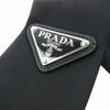 PRADA プラダ Re-Nylonトライアングル プレート ギャバジン ネクタイ ブラック系【極上美品】【中古】