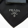 PRADA プラダ Re-Nylonトライアングル プレート ギャバジン ネクタイ ブラック系【極上美品】【中古】