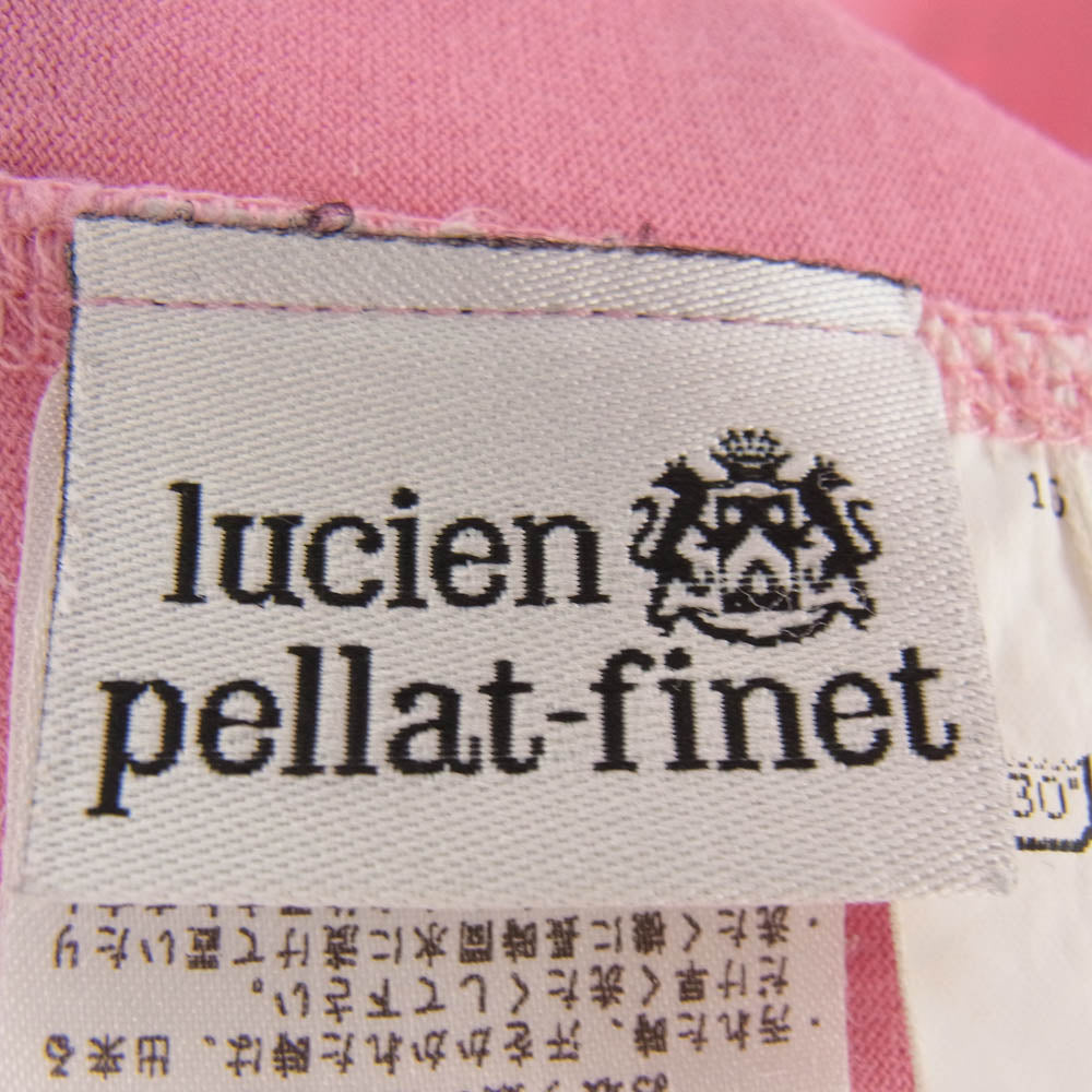 Lucien Pellat-Finet ルシアンペラフィネ バック スカルプリント ライトストーン Vネック Ｔシャツ 半袖カットソー ピンク系 S【中古】