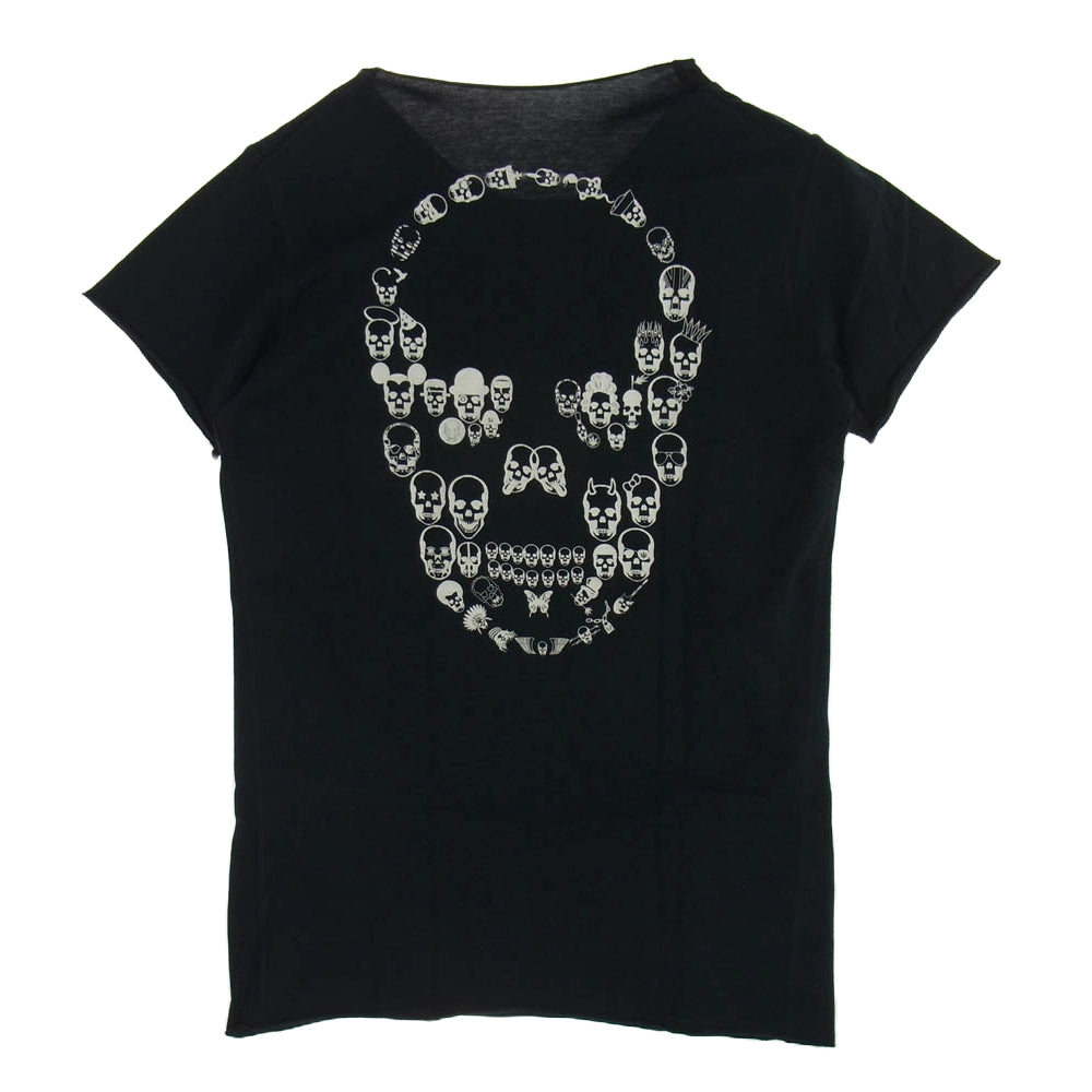 Lucien Pellat-Finet ルシアンペラフィネ バック スカルプリント Ｔシャツ 半袖カットソー ブラック系 S【中古】