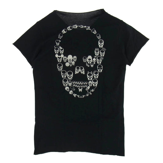 Lucien Pellat-Finet ルシアンペラフィネ バック スカルプリント Ｔシャツ 半袖カットソー ブラック系 S【中古】