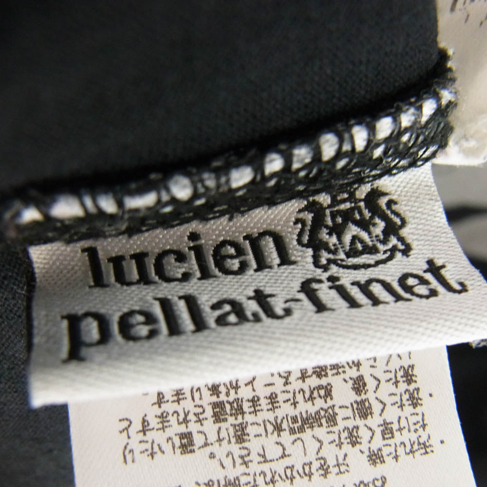 Lucien Pellat-Finet ルシアンペラフィネ スカルプリント フラワー ライトストーン デザイン Ｔシャツ 半袖カットソー ブラック系 S【中古】
