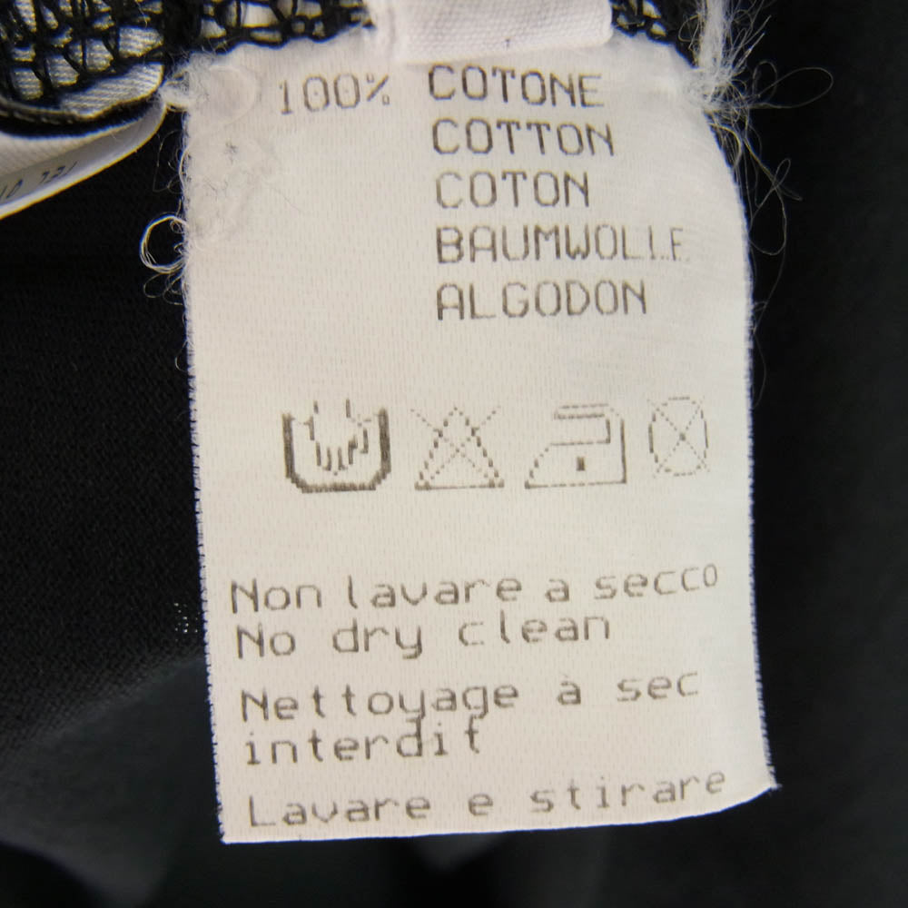 Lucien Pellat-Finet ルシアンペラフィネ スカルプリント フラワー ライトストーン デザイン Ｔシャツ 半袖カットソー ブラック系 S【中古】