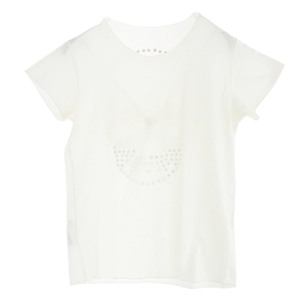 Lucien Pellat-Finet ルシアンペラフィネ バック スタッズ スカルデザイン Ｔシャツ 半袖カットソー ホワイト系 XS【中古】