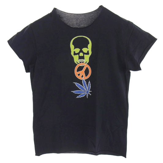 Lucien Pellat-Finet ルシアンペラフィネ スカルプリント Ｔシャツ 半袖カットソー ブラック系 XS【中古】