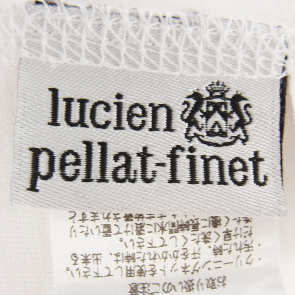 Lucien Pellat-Finet ルシアンペラフィネ スカルプリント ライトストーン Ｔシャツ 半袖カットソー ホワイト系 XS【中古】