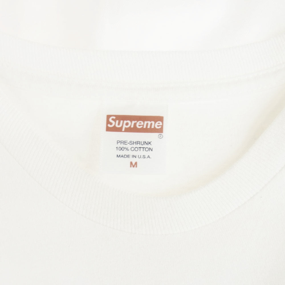 Supreme シュプリーム 22AW Braces Tee ブレース プリント Ｔシャツ 半袖カットソー ホワイト系 M【中古】