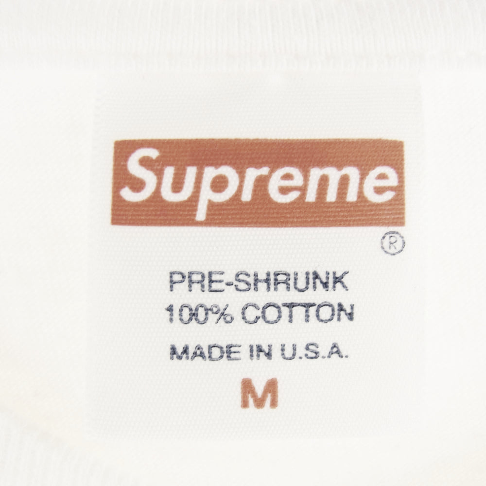 Supreme シュプリーム 22AW Braces Tee ブレース プリント Ｔシャツ 半袖カットソー ホワイト系 M【中古】