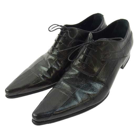 DOLCE&GABBANA ドルチェアンドガッバーナ 1640 8656 ポインテッドトゥ レザー シューズ ブラック系 6.5【中古】