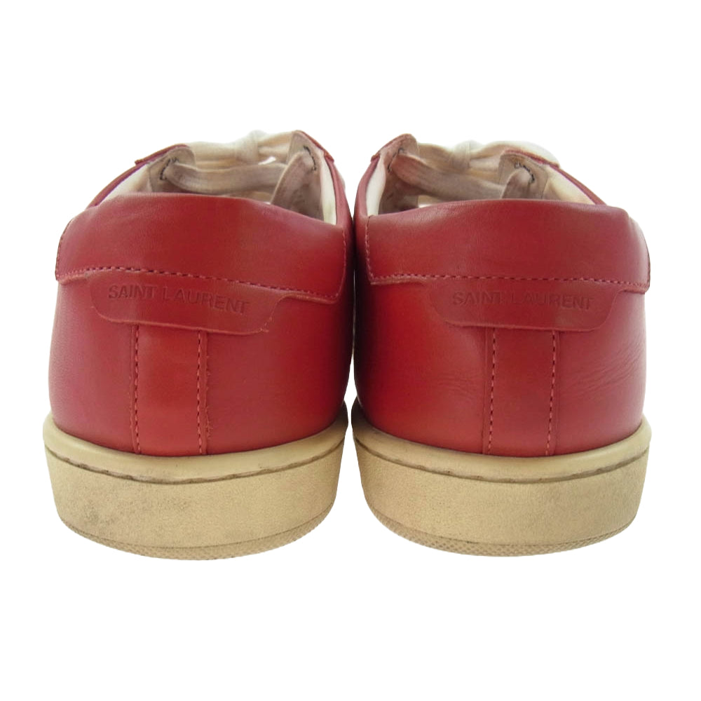 SAINT LAURENT サンローラン 330269 レザー ローカットスニーカー レッド系 41【中古】