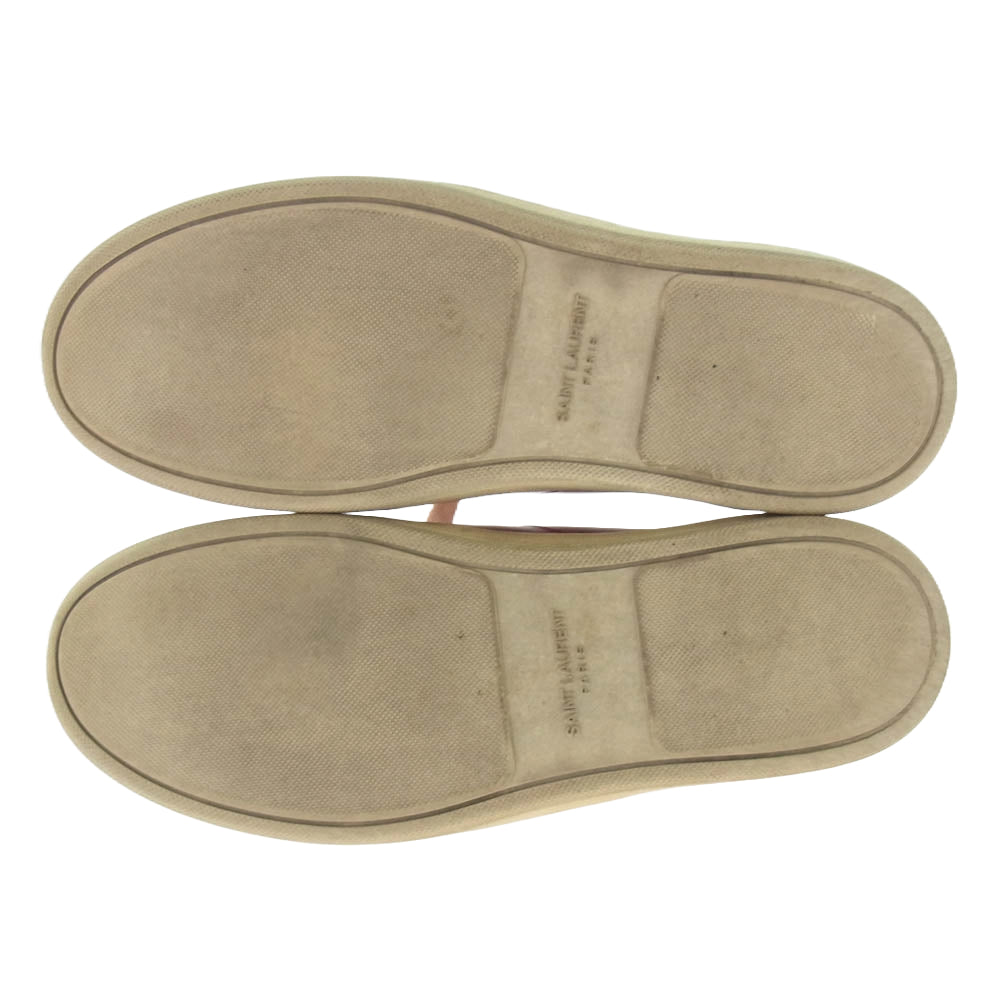 SAINT LAURENT サンローラン 330269 レザー ローカットスニーカー レッド系 41【中古】