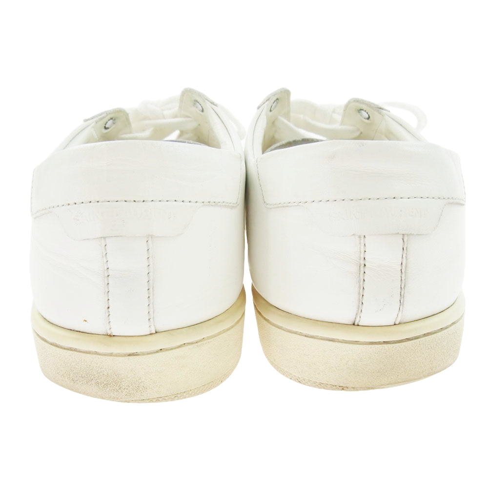 SAINT LAURENT サンローラン 322082 レザー スタッズ ローカットスニーカー ホワイト系 41【中古】
