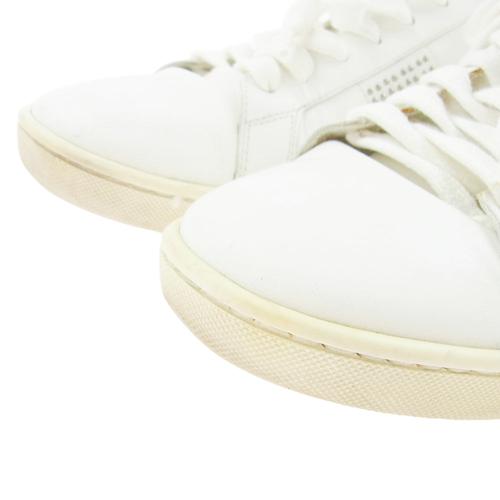 SAINT LAURENT サンローラン 322082 レザー スタッズ ローカットスニーカー ホワイト系 41【中古】