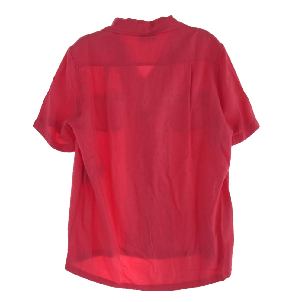 SAINT LAURENT サンローラン 16SS 415167 Y978L エディ期 国内正規品 オープンカラー レーヨン 半袖 シャツ ピンク ピンク系 37【中古】