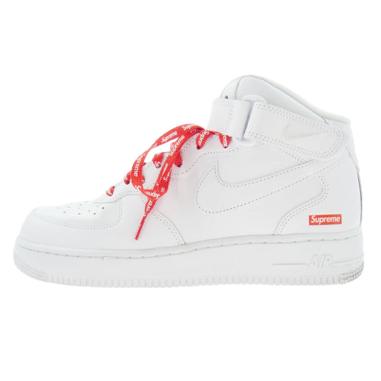 Supreme シュプリーム FZ8784-100 × NIKE AIR FORCE 1 MID エアフォース1 ミッド スニーカー ホワイト系 26cm【中古】