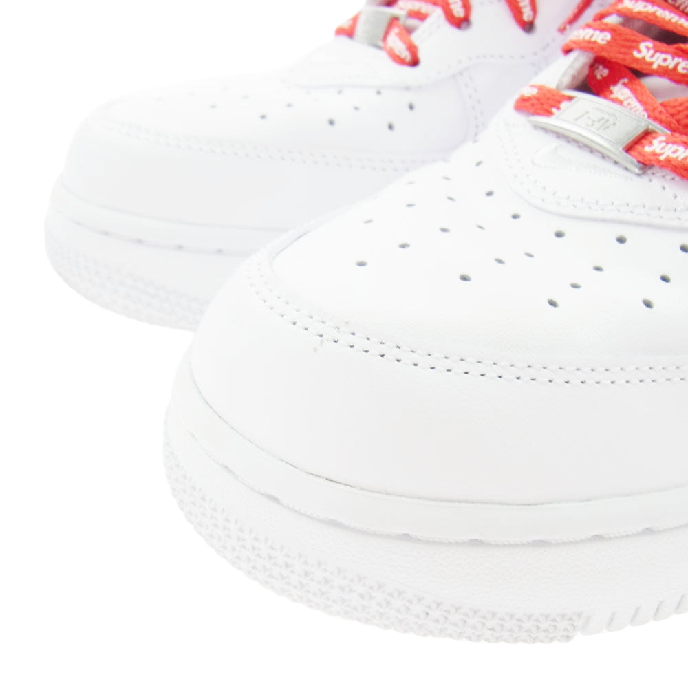 Supreme シュプリーム FZ8784-100 × NIKE AIR FORCE 1 MID エアフォース1 ミッド スニーカー ホワイト系 26cm【中古】