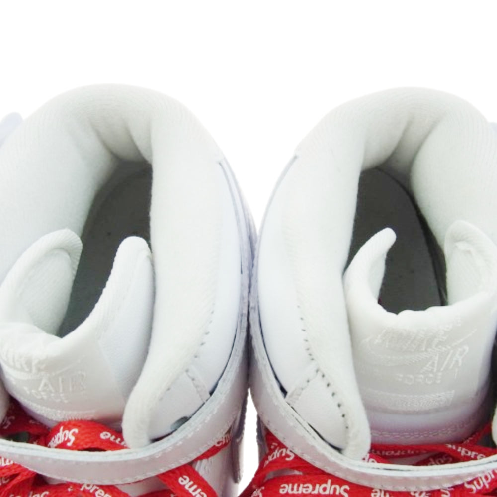 Supreme シュプリーム FZ8784-100 × NIKE AIR FORCE 1 MID エアフォース1 ミッド スニーカー ホワイト系 26cm【中古】