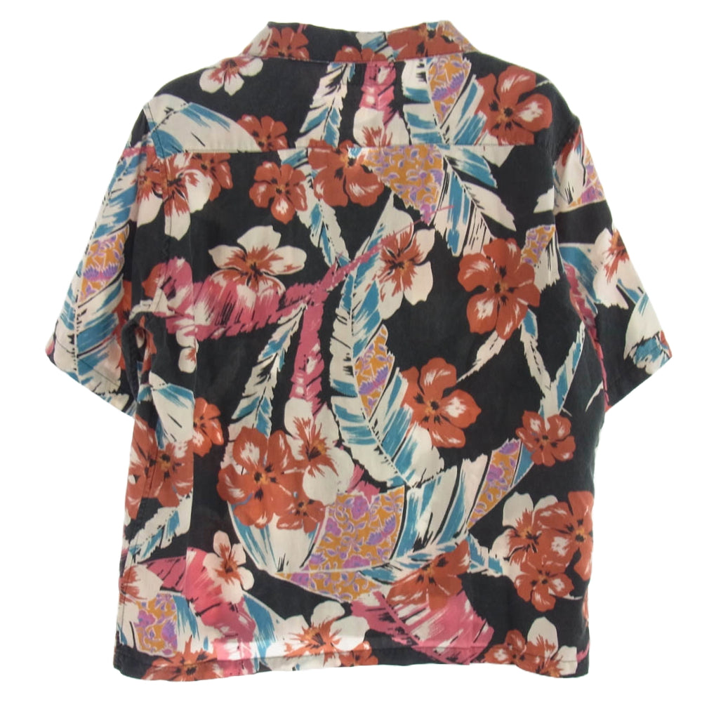 SAINT LAURENT サンローラン 21SS 638555 Y01FB ハワイアン オープンカラー  アロハ 半袖 シャツ ブラック系 マルチカラー系 L【中古】