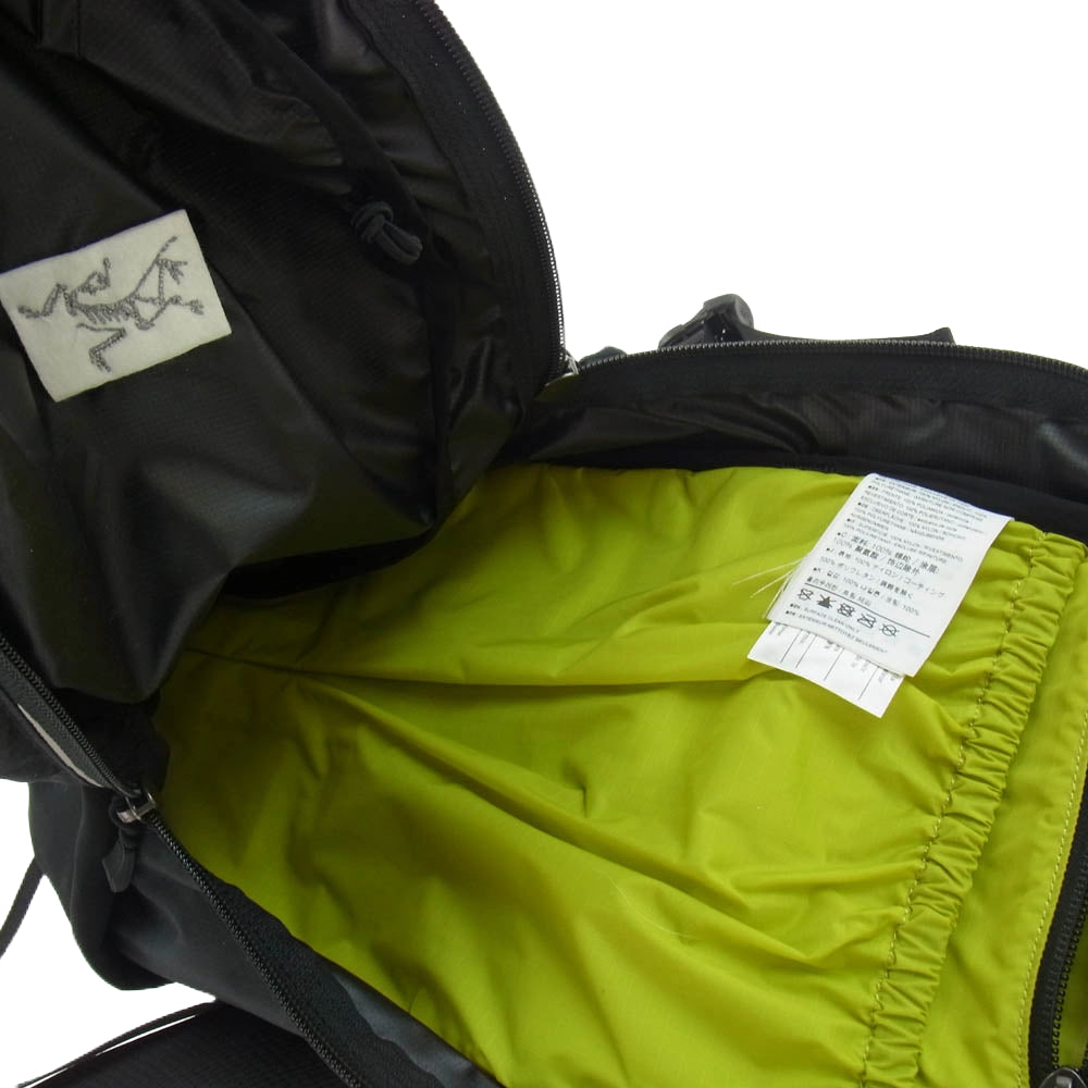 ARC'TERYX アークテリクス 7347 AERIOS 10 バックパック ロゴ 刺繍 ブラック系【中古】