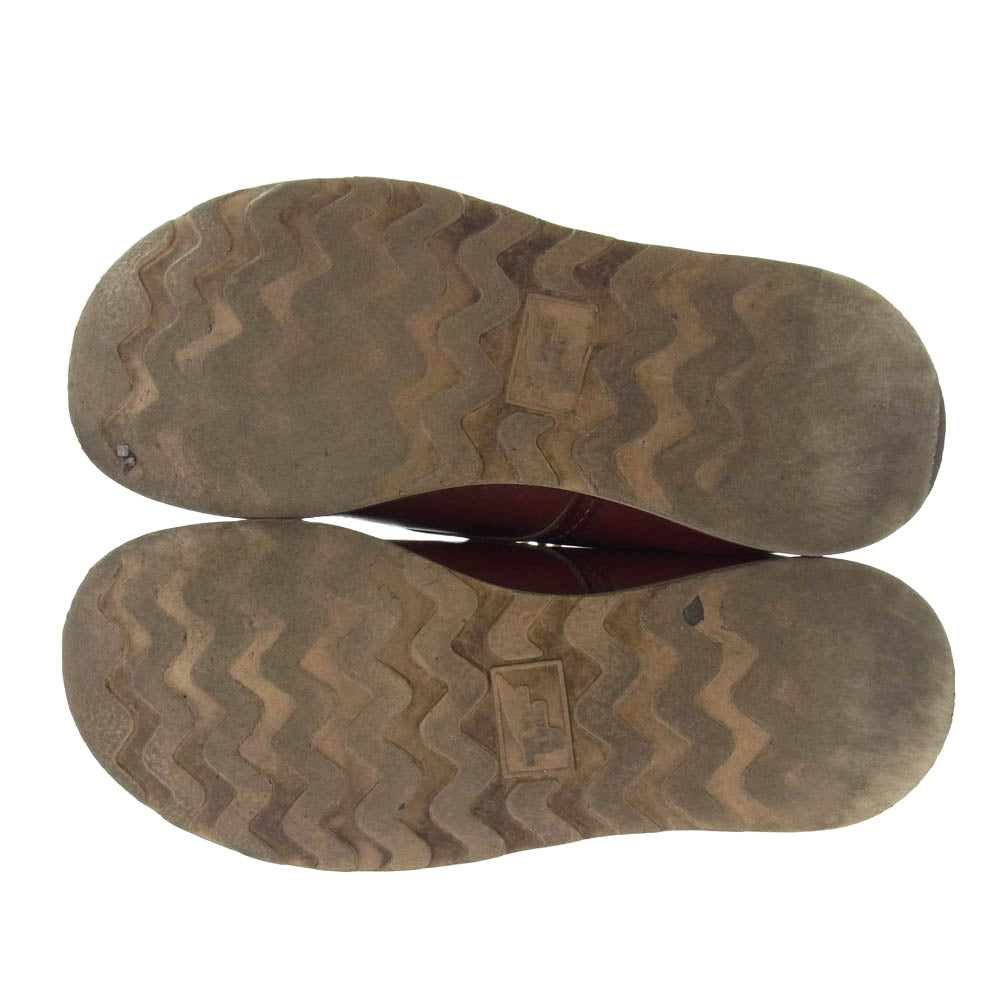 RED WING レッドウィング 8001 WORK OXFORD ROUND TOE オックスフォード 赤茶 オロラセット プレーントゥ ブーツ ブラウン系 24.5cm【中古】