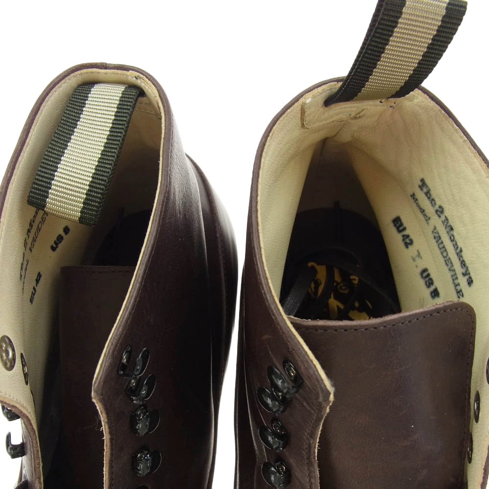 JELADO ジェラード the 2 monkeys ザ トゥーモンキーズ vaudeville ヴォードビル ワーク ブーツ oak brown オーク ブラウン ブラウン系 US8【新古品】【未使用】【中古】