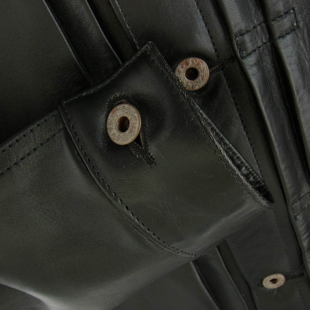 JELADO ジェラード JP94409 44 Leather Jacket Horse hide Semi aniline Finish 茶芯 ホースハイド レザー ジャケット ブラック系 M【新古品】【未使用】【中古】