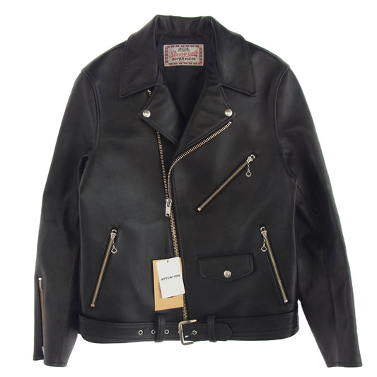 JELADO ジェラード SG71428 Rebel Jacket Horse Hide Semi Aniline Finish Black 茶芯 ホースハイド ダブル ライダース ジャケット ブラック系 M【新古品】【未使用】【中古】