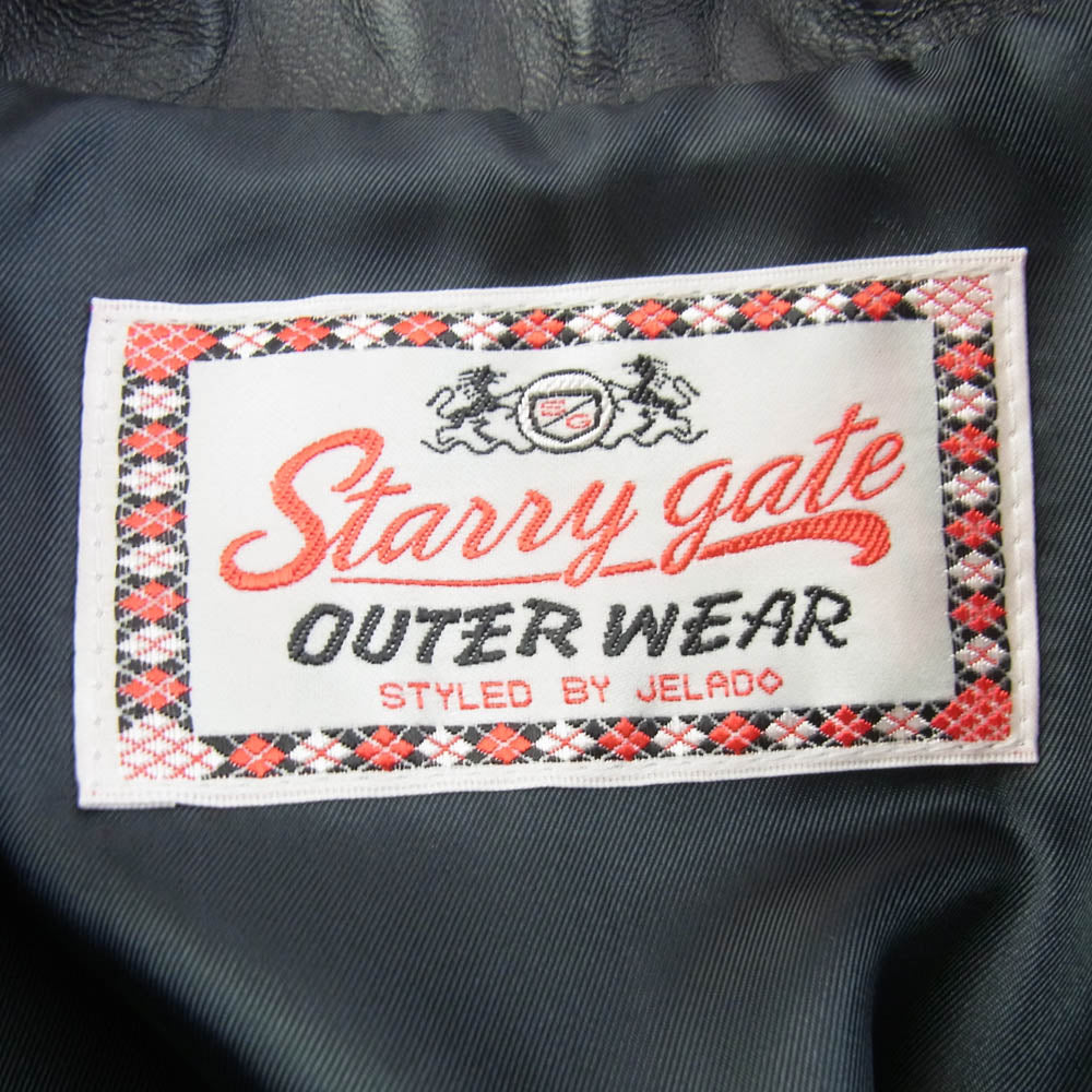 JELADO ジェラード SG71428 Rebel Jacket Horse Hide Semi Aniline Finish Black 茶芯 ホースハイド ダブル ライダース ジャケット ブラック系 M【新古品】【未使用】【中古】