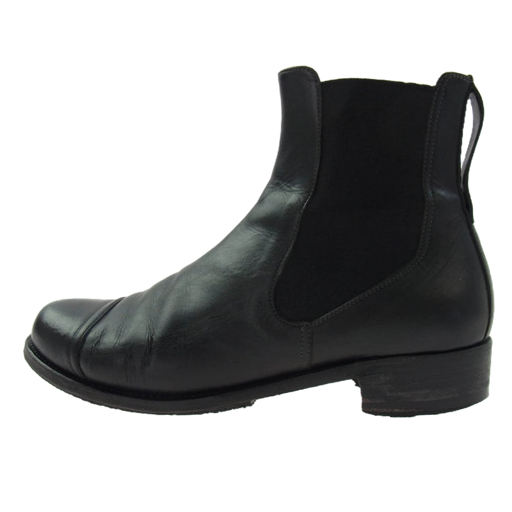 ポストプロダクション Mil-Boots ミルブーツ ブラックカーフ サイドゴア ブーツ ブラック系 6.5【中古】