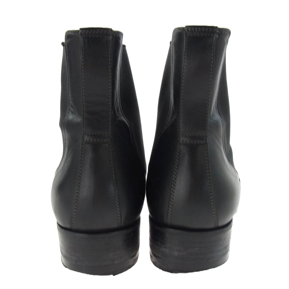 ポストプロダクション Mil-Boots ミルブーツ ブラックカーフ サイドゴア ブーツ ブラック系 6.5【中古】