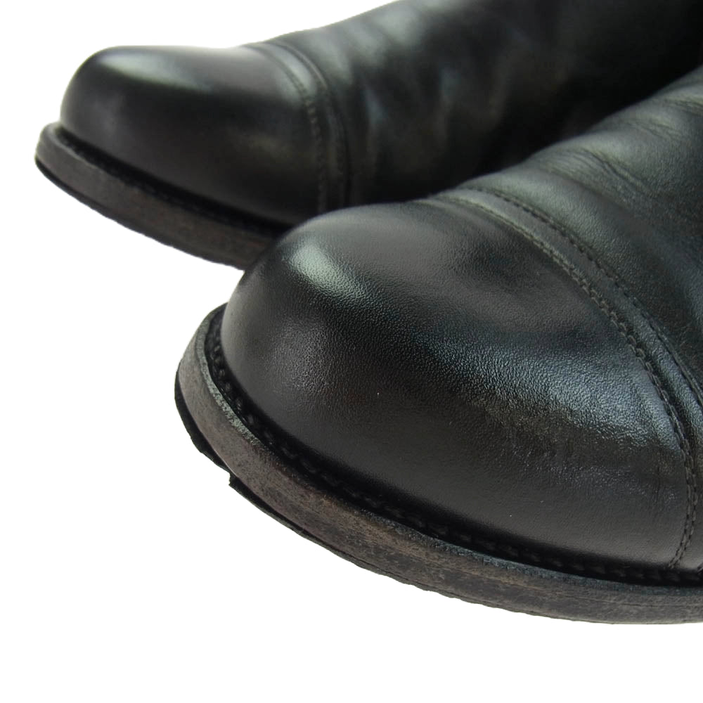 ポストプロダクション Mil-Boots ミルブーツ ブラックカーフ サイドゴア ブーツ ブラック系 6.5【中古】