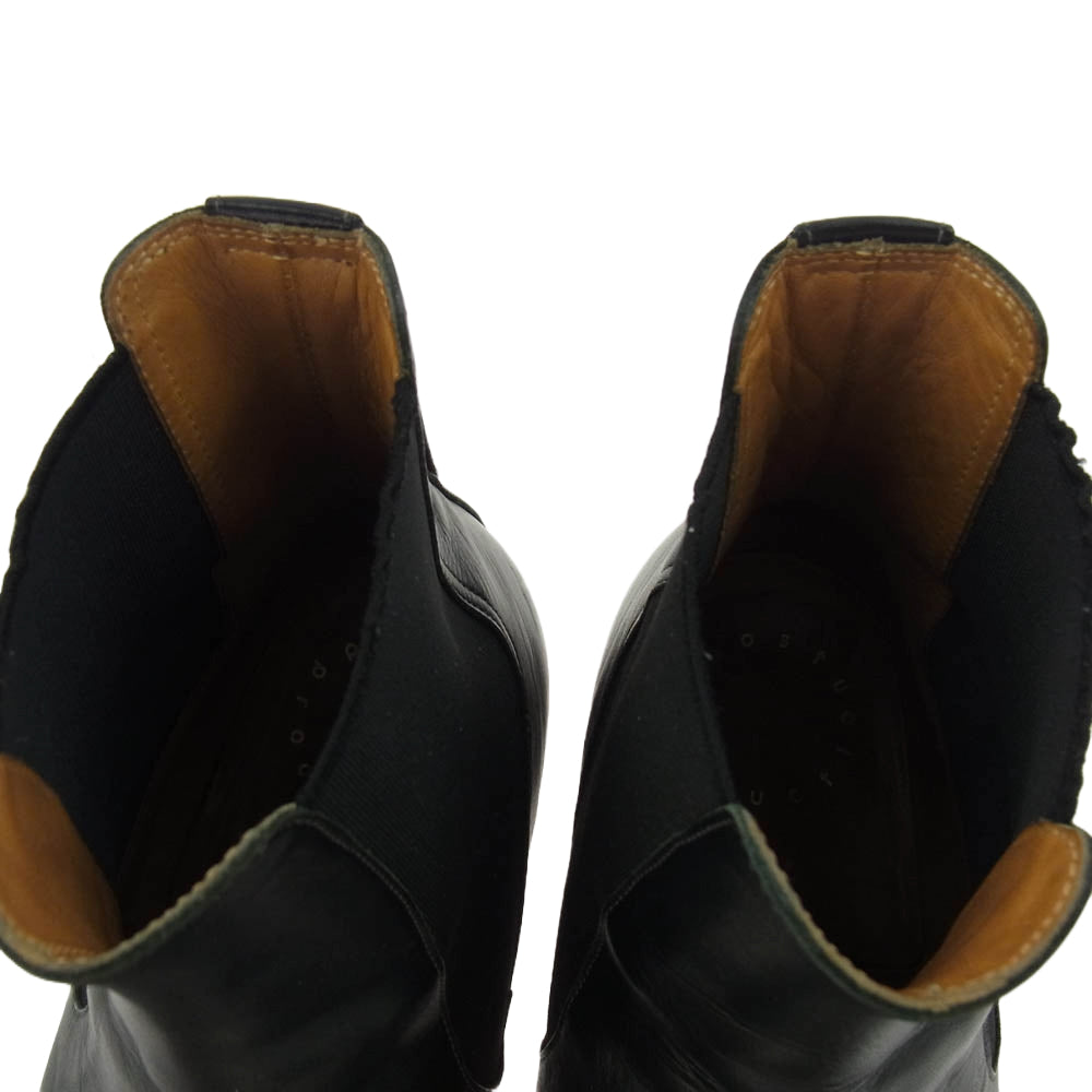 ポストプロダクション Mil-Boots ミルブーツ ブラックカーフ サイドゴア ブーツ ブラック系 6.5【中古】