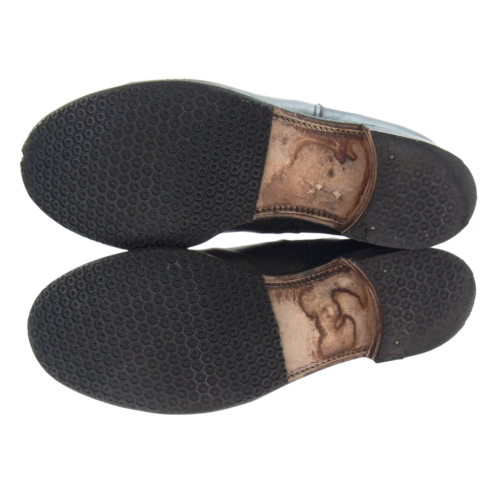 ポストプロダクション Mil-Boots ミルブーツ ブラックカーフ サイドゴア ブーツ ブラック系 6.5【中古】