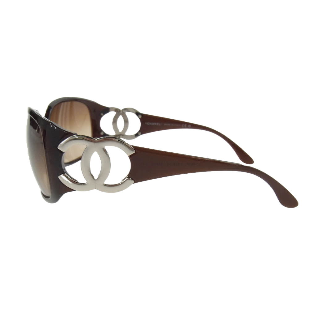 CHANEL シャネル 6014 ココマーク デザイン サングラス アイウェア ブラウン系【中古】