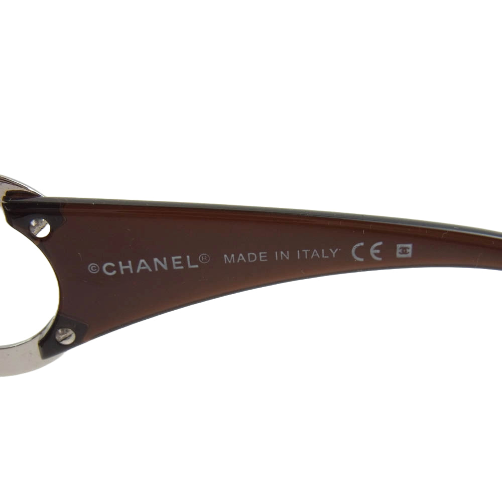 CHANEL シャネル 6014 ココマーク デザイン サングラス アイウェア ブラウン系【中古】