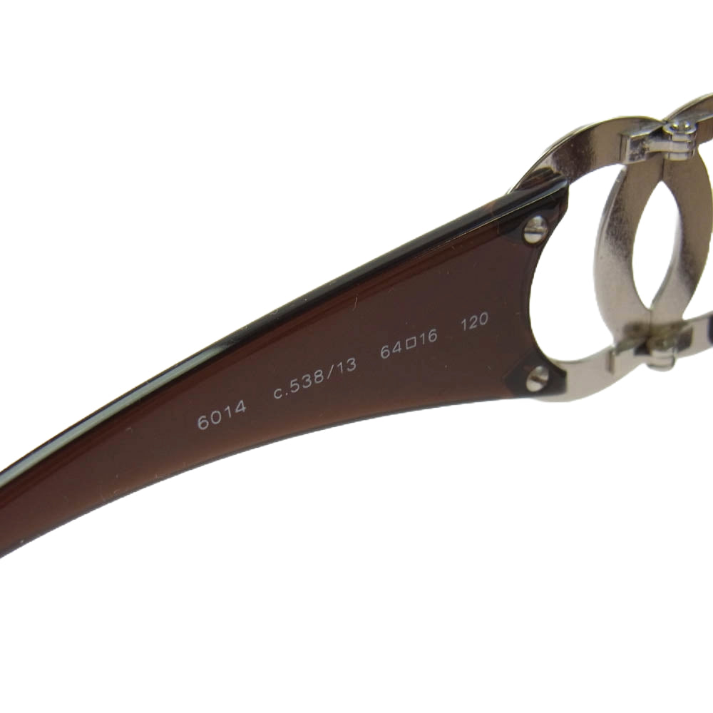 CHANEL シャネル 6014 ココマーク デザイン サングラス アイウェア ブラウン系【中古】