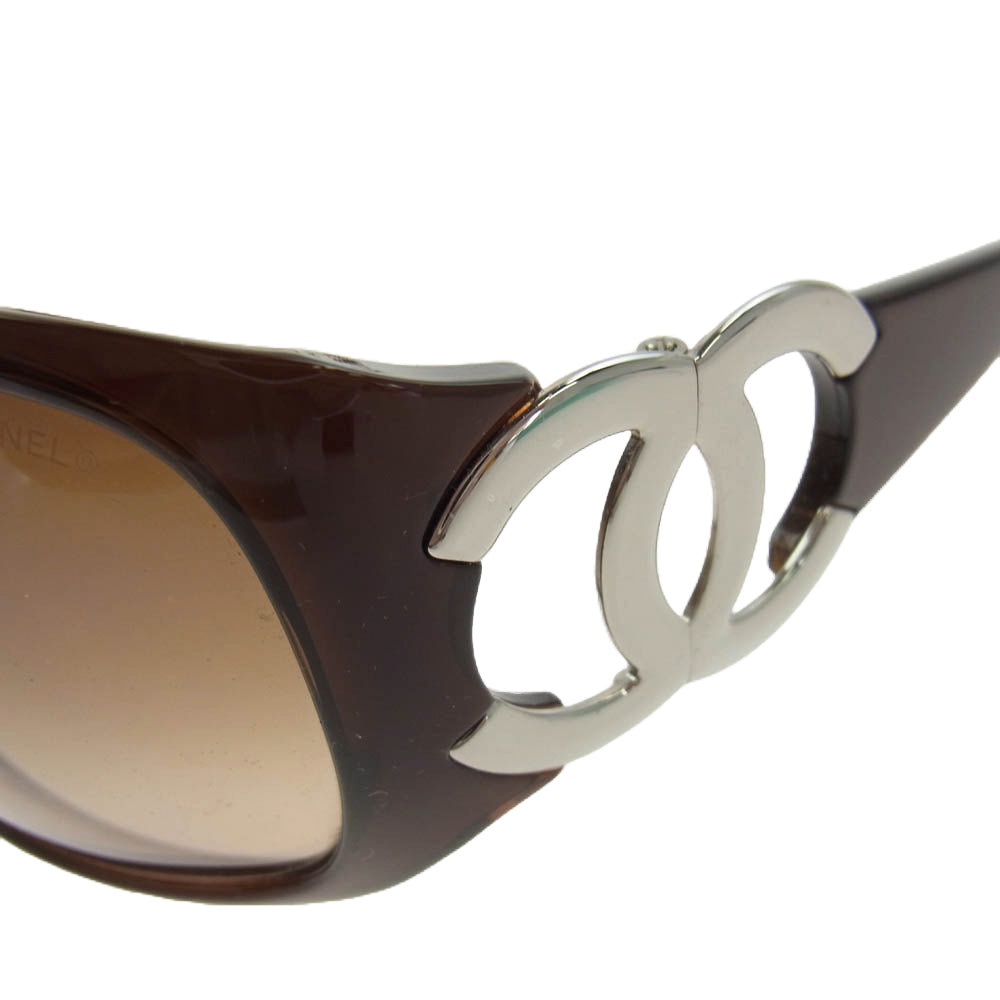 CHANEL シャネル 6014 ココマーク デザイン サングラス アイウェア ブラウン系【中古】