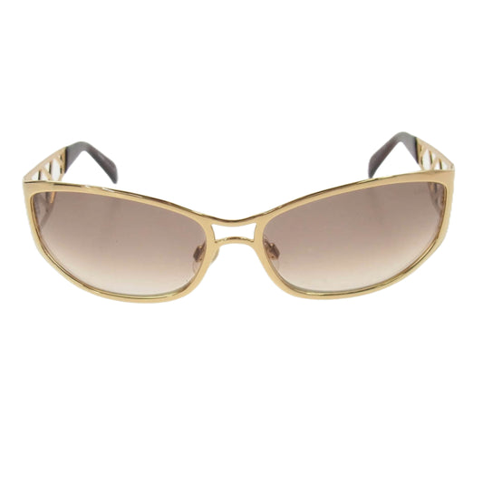 CHANEL シャネル 4110-B ライトストーン サングラス アイウェア ゴールド系【中古】