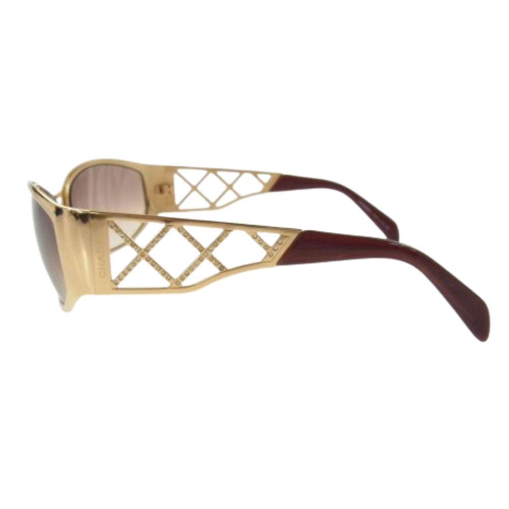 CHANEL シャネル 4110-B ライトストーン サングラス アイウェア ゴールド系【中古】