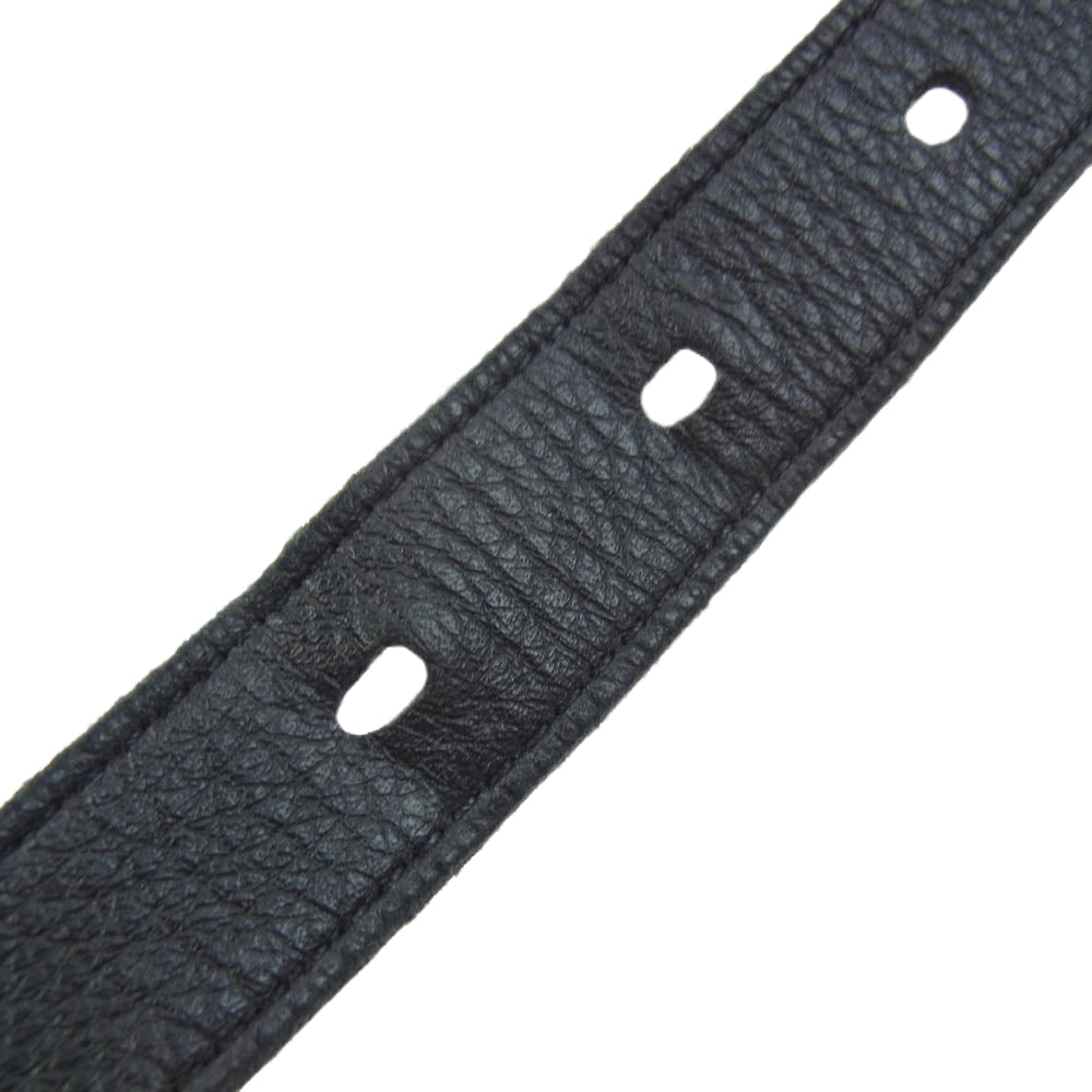 SAINT LAURENT サンローラン GRZ593332 イタリア製 レザー ナロー ベルト ブラック系【中古】