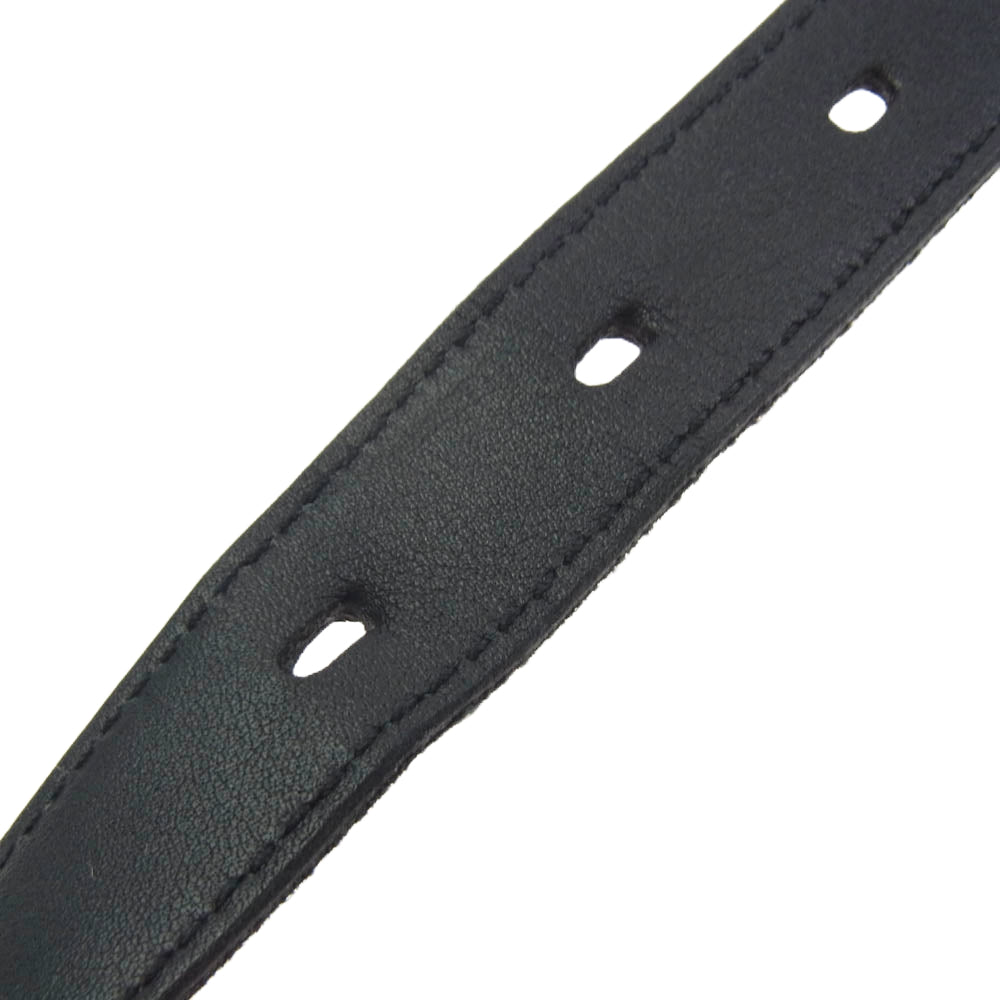 SAINT LAURENT サンローラン GRZ593332 イタリア製 レザー ナロー ベルト ブラック系【中古】