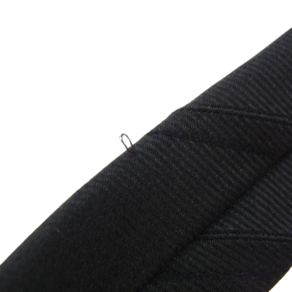 SAINT LAURENT サンローラン PARIS レジメンタル ナロー タイ ネクタイ ブラック系【中古】