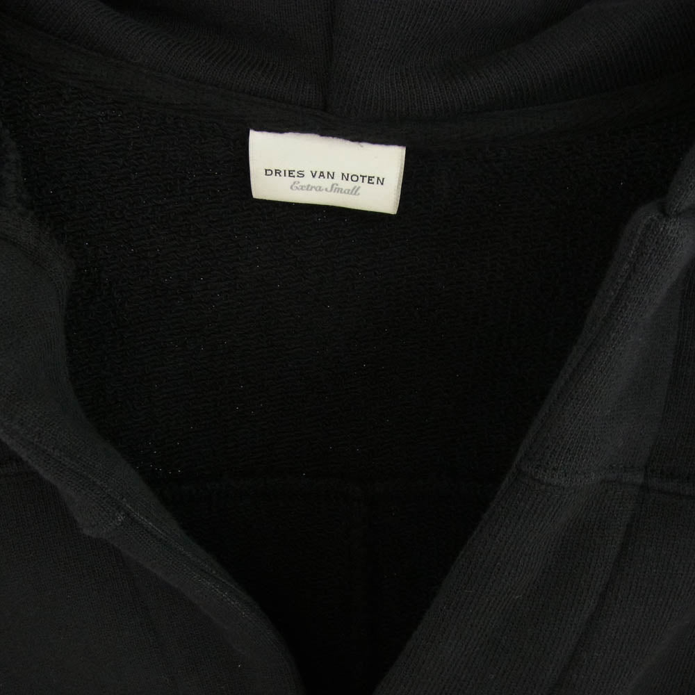 DRIES VAN NOTEN ドリスヴァンノッテン 21AW DN12HNN612 HANNEMA 3612 W.K.HOODIE ノースリーブ パーカー フード ベスト ブラック系【中古】
