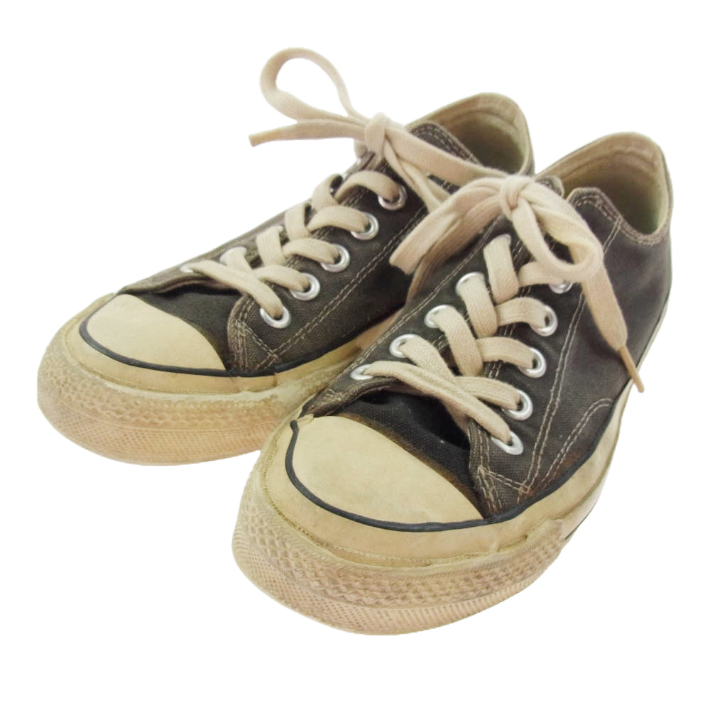 CONVERSE コンバース 【観賞用】70s ALL STAR Chuck Taylor オールスター チャックテイラー ローカット スニーカー MADE IN USA アメリカ製 １つ星 当て布 チャコール系 5【中古】