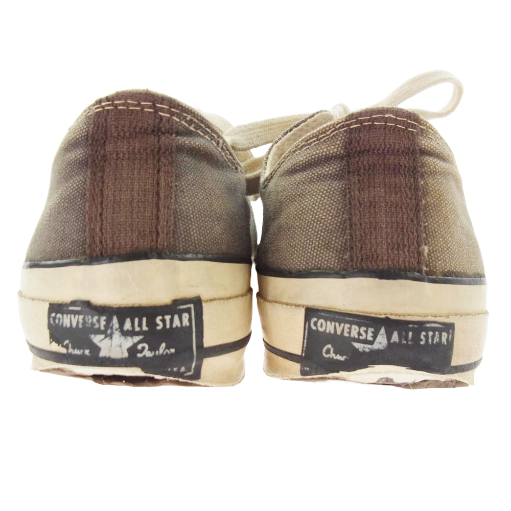 CONVERSE コンバース 【観賞用】70s ALL STAR Chuck Taylor オールスター チャックテイラー ローカット スニーカー MADE IN USA アメリカ製 １つ星 当て布 チャコール系 5【中古】