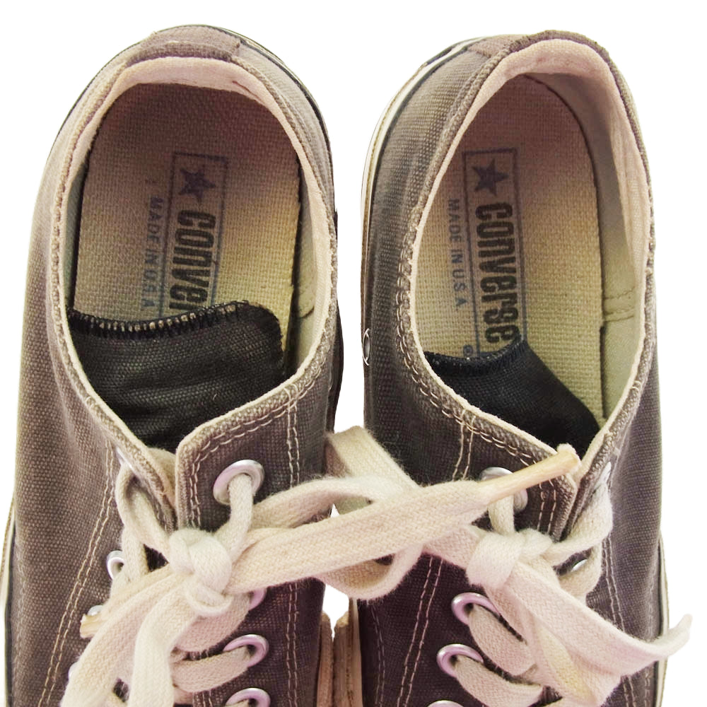 CONVERSE コンバース 【観賞用】70s ALL STAR Chuck Taylor オールスター チャックテイラー ローカット スニーカー MADE IN USA アメリカ製 １つ星 当て布 チャコール系 5【中古】