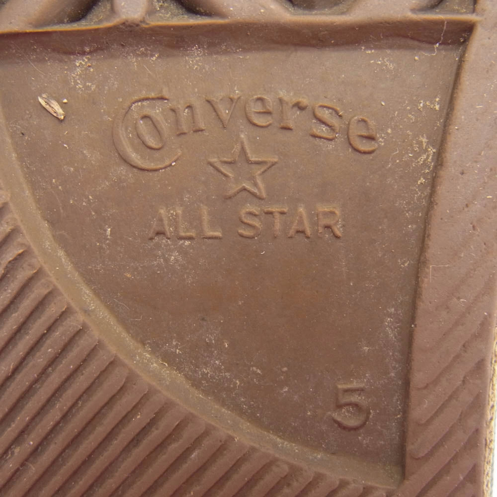 CONVERSE コンバース 【観賞用】70s ALL STAR Chuck Taylor オールスター チャックテイラー ローカット スニーカー MADE IN USA アメリカ製 １つ星 当て布 チャコール系 5【中古】