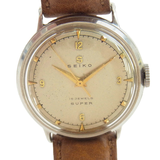 SEIKO セイコー S13041 SUPER 17 JEWELS 手巻き 腕時計 ブラウン系【中古】