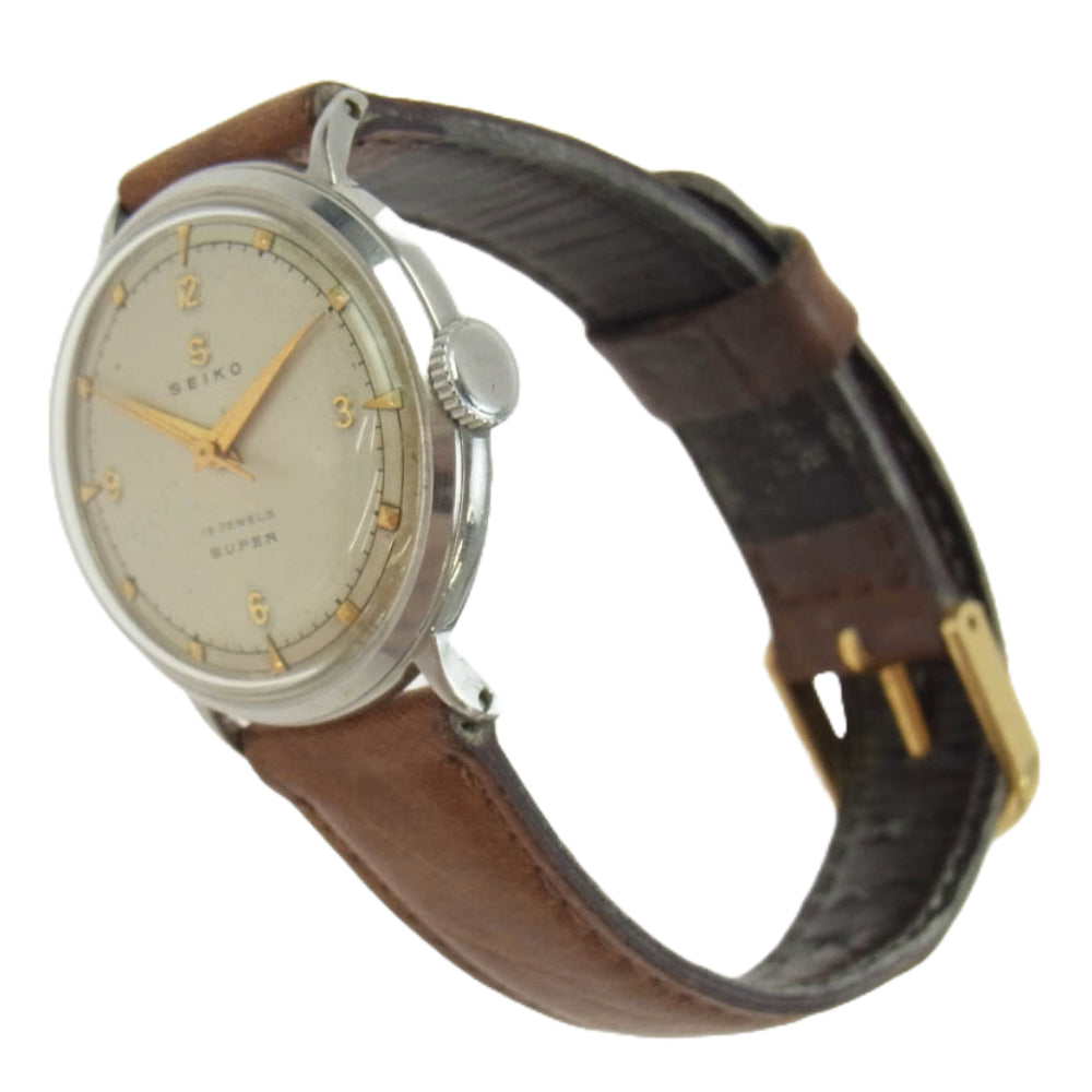 SEIKO セイコー S13041 SUPER 17 JEWELS 手巻き 腕時計 ブラウン系【中古】
